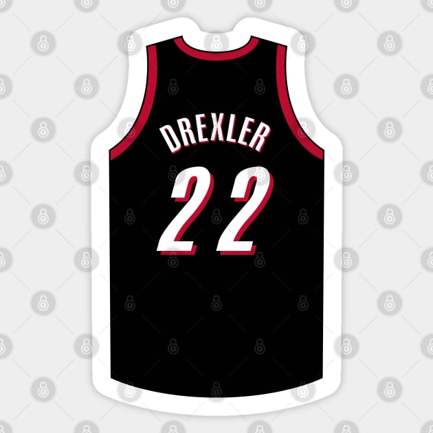 Clyde Drexler Portland Jersey Qiangy Sticker by qiangdade